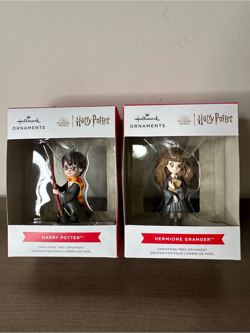 Hallmark Harry Potter & Hermione Granger Ornaments - Red/Black Accent